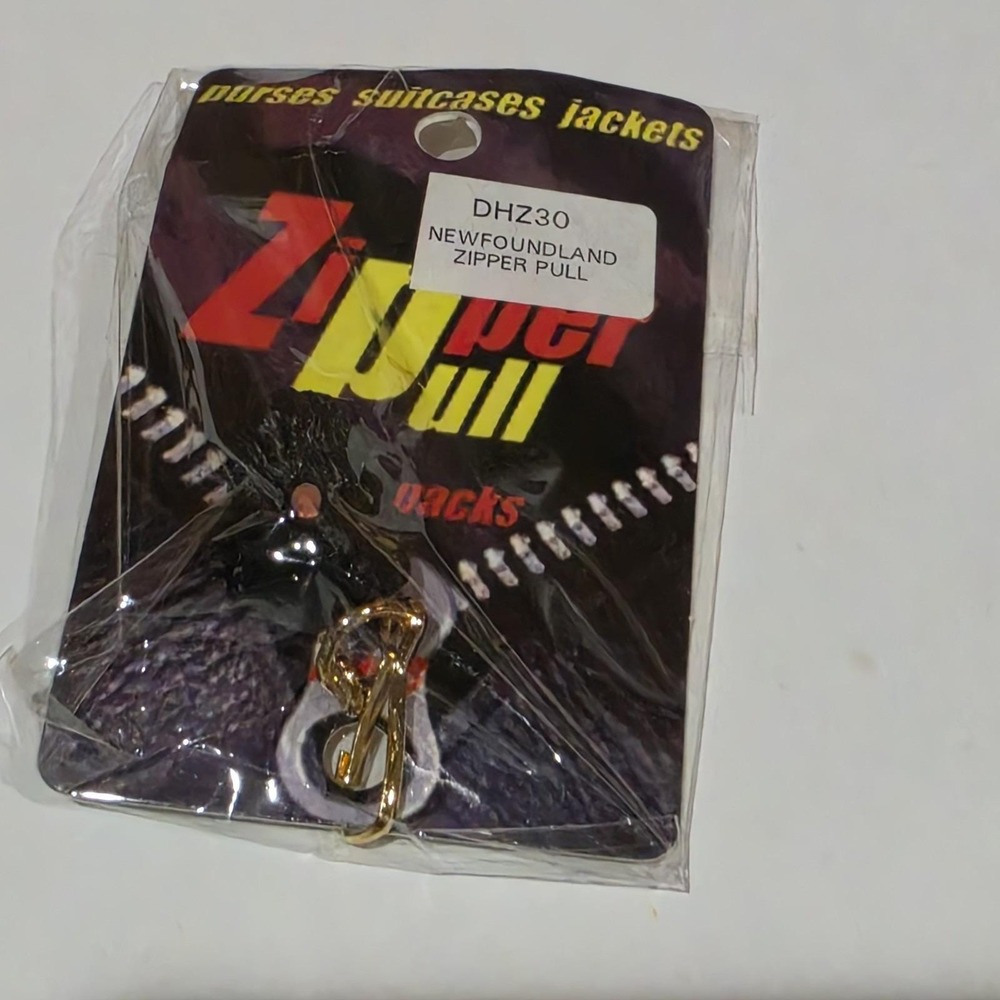 Conversation Concepts Vintage 0.5" Black Newfoundland  Zipper Pull Charm